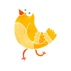retro cartoon bird