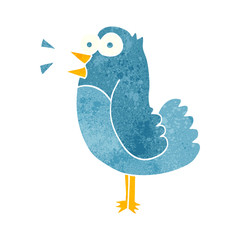 retro cartoon bird