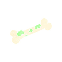 retro cartoon moldy old bone
