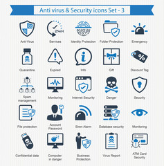 Anti virus & Security icons -  Set 3