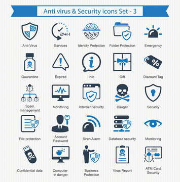Anti virus & Security icons -  Set 3