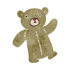 retro cartoon teddy bear