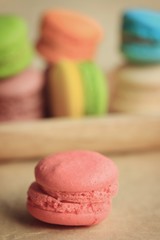 traditional french colorful macaroons