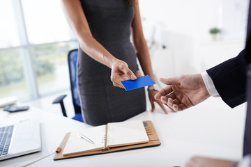 Passing business card