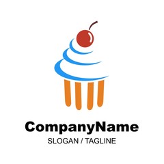 cupcake logo icon Vector
