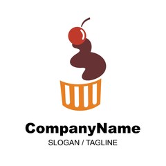 cupcake logo icon Vector
