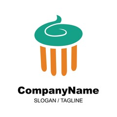 cupcake logo icon Vector