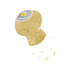 retro cartoon champagne cork