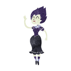 retro cartoon vampire girl