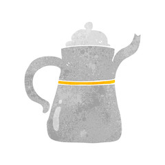 retro cartoon coffee pot
