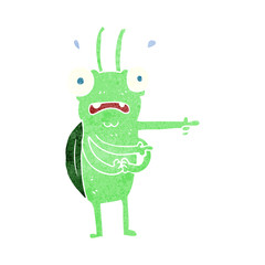 retro cartoon bug