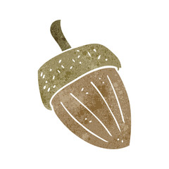 retro cartoon acorn
