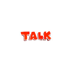 retro cartoon talk symbol