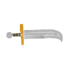 retro cartoon sword