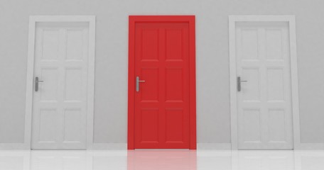 3d door render vote concept