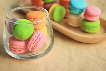 traditional french colorful macaroons