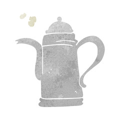 retro cartoon coffee kettle