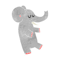 retro cartoon dancing elephant