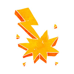 retro cartoon lighting strike symbol