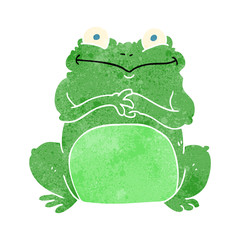 retro cartoon funny frog