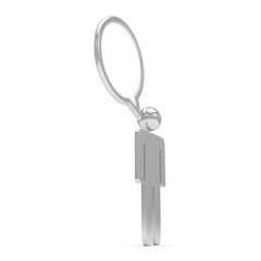 3d man with talk bubbles isolated over a white background
