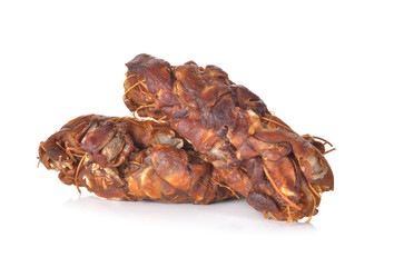 ripe tamarind seedless on white background