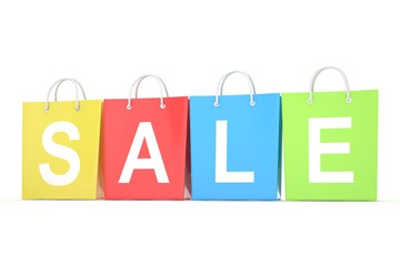 sale written on shopping bag