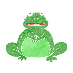 retro cartoon frog