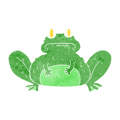 retro cartoon frog