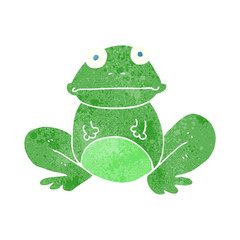 retro cartoon frog