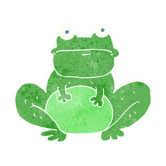 retro cartoon frog