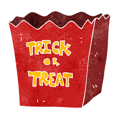 retro cartoon trick or treat bag