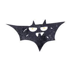 retro cartoon halloween bat