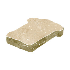retro cartoon bread slice