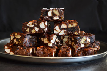 Chocolate Fudge with raisins, nuts and marshmallow