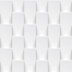Vector white geometric tile 3D pattern background