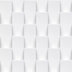 Tapeten Vektor weiße geometrische Fliese 3D-Muster-Hintergrund © Ron Dale