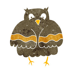 retro cartoon owl