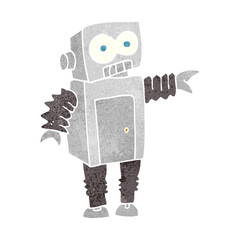 retro cartoon robot