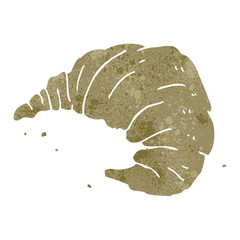 retro cartoon croissant