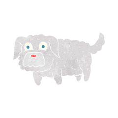 retro cartoon small dog