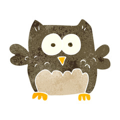 retro cartoon owl