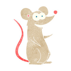 retro cartoon happy mouse
