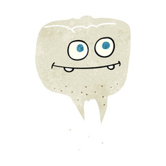 retro cartoon tooth