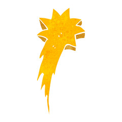 retro cartoon shooting star symbol