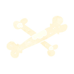 retro cartoon old bones