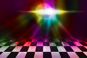 Disco Party Dance Floor Background