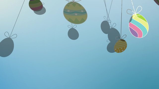 Easter egg swinging, seamless loop