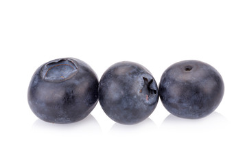 fresh blueberries isolated on white background