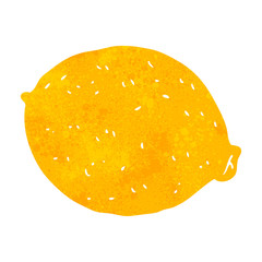 retro cartoon lemon